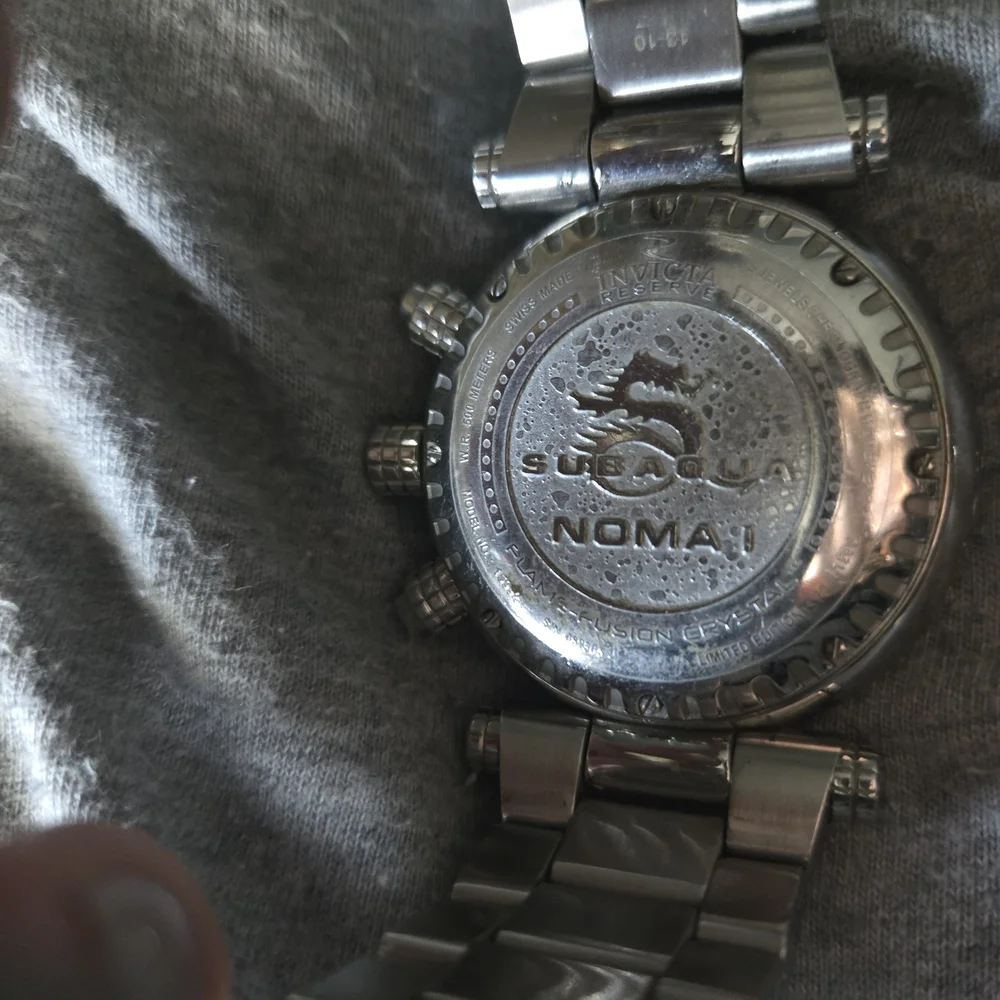 Invicta Silver Chronograph Watch with Red Accents - Picture 6 of 6